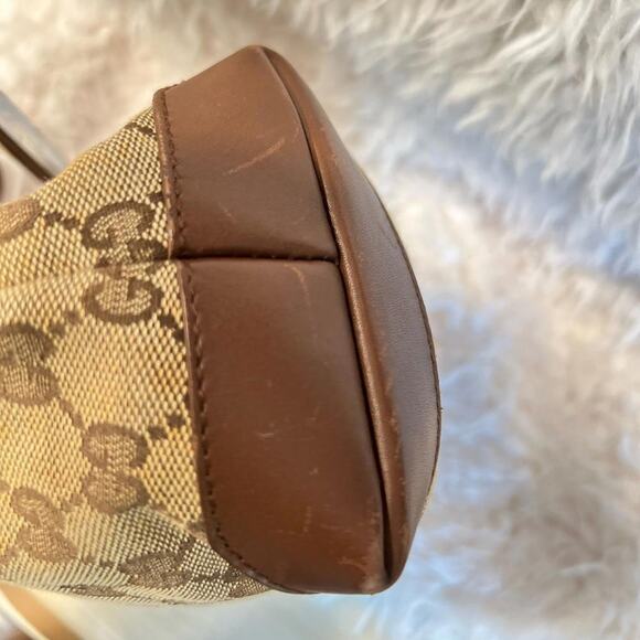 Gucci Canvas and Leather GG Web Tote Shoulder Bag (GGXX130) - Picture 8 of 11